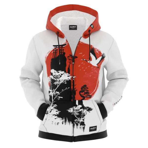 Mountain Torii Zip Up Hoodie For Discount