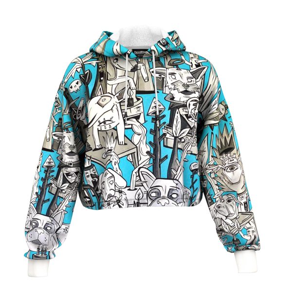 Doggo Heaven Cropped Hoodie Online now
