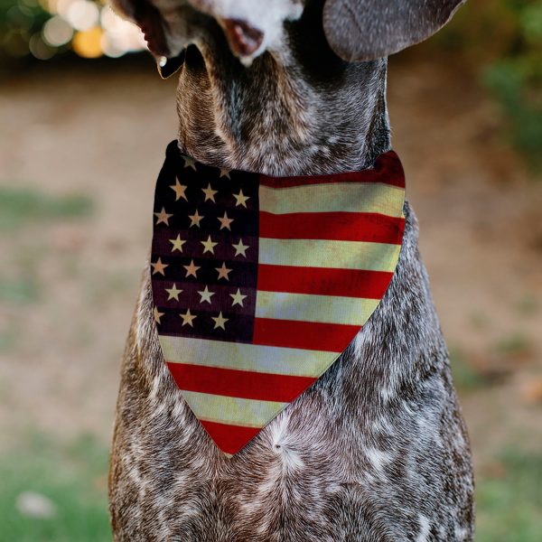 Pet Bandana - Vintage US Flag Repeat Online now - Image 5