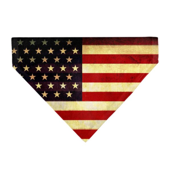 Pet Bandana - Vintage US Flag Repeat Online now - Image 2