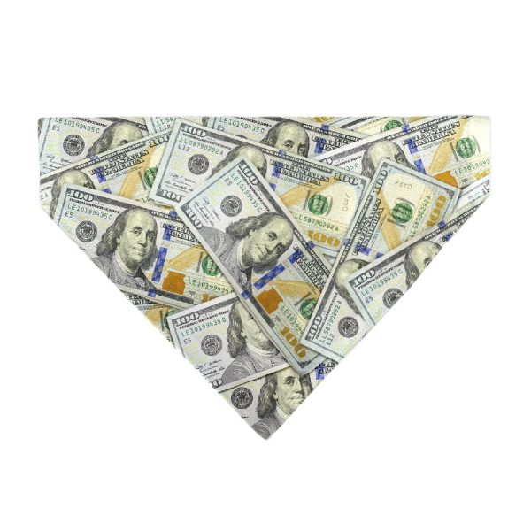 Pet Bandana - Vivid 100 Dollar Bills Stacked Fashion