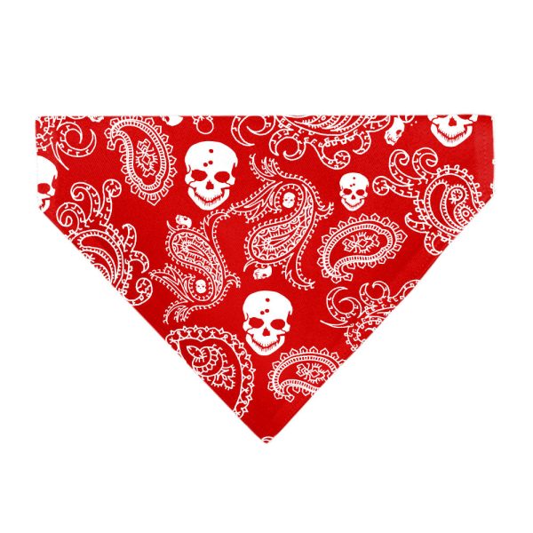 Pet Bandana - Bandana Skulls Red White on Sale - Image 2